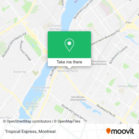 Tropical Express map