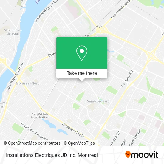 Installations Electriques JD Inc map