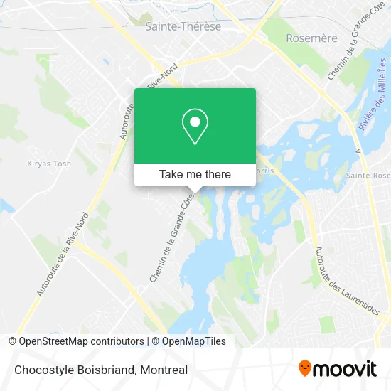 Chocostyle Boisbriand map