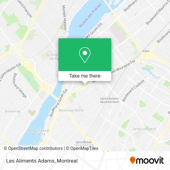 Les Aliments Adams map