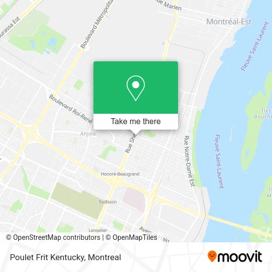 Poulet Frit Kentucky map