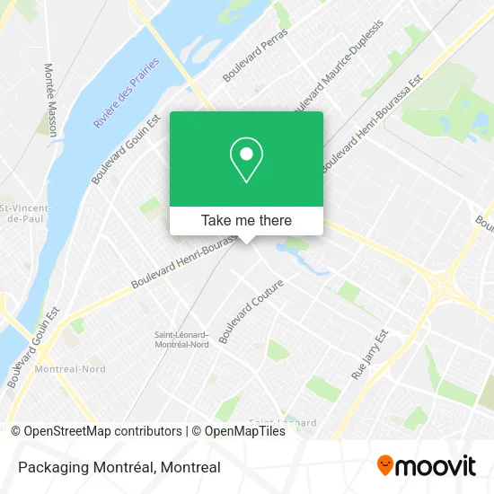 Packaging Montréal map