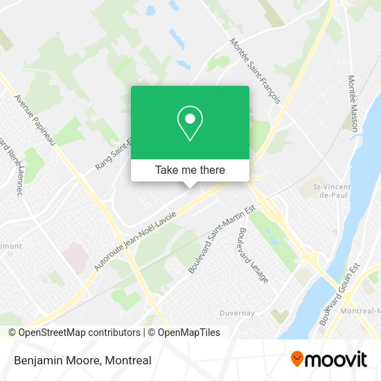 Benjamin Moore map