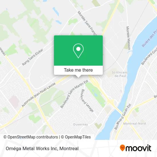 Oméga Metal Works Inc map
