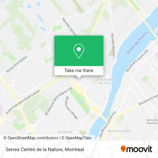 Serres Centre de la Nature map