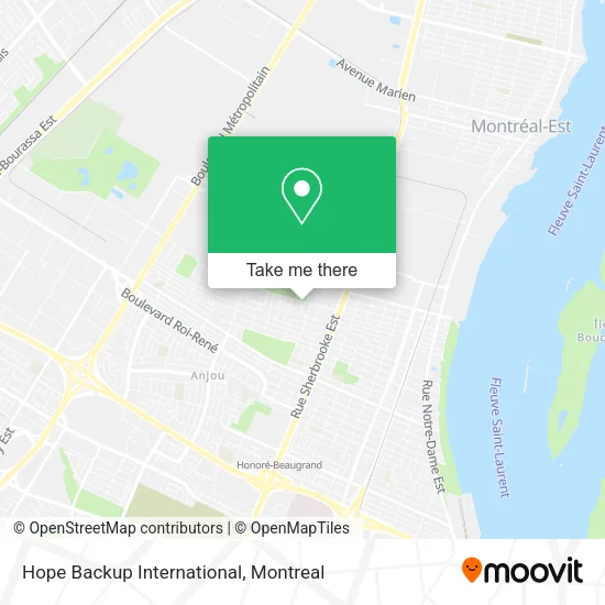 Hope Backup International map