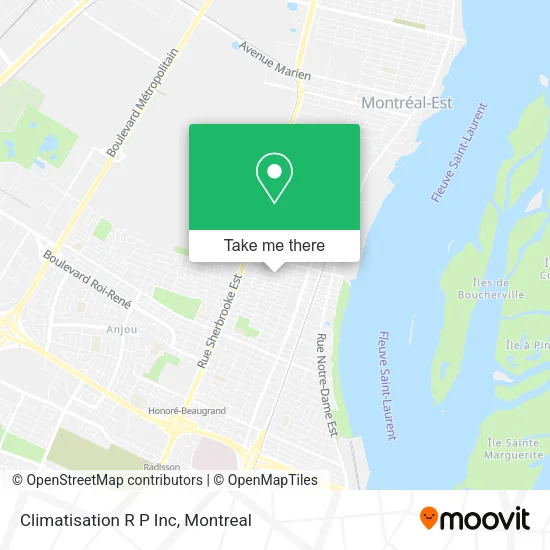 Climatisation R P Inc map
