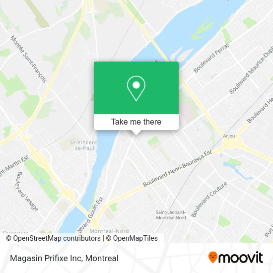 Magasin Prifixe Inc map