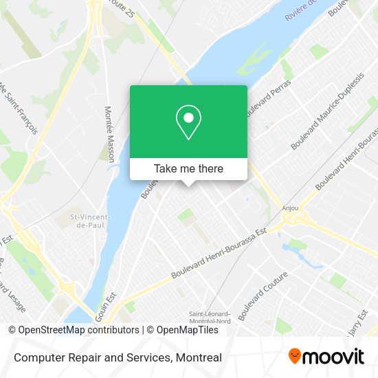 Computer Repair and Services map