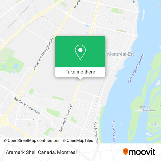 Aramark Shell Canada map