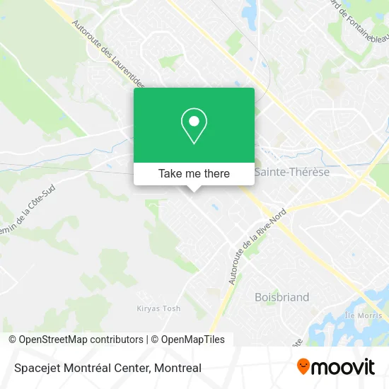 Spacejet Montréal Center map