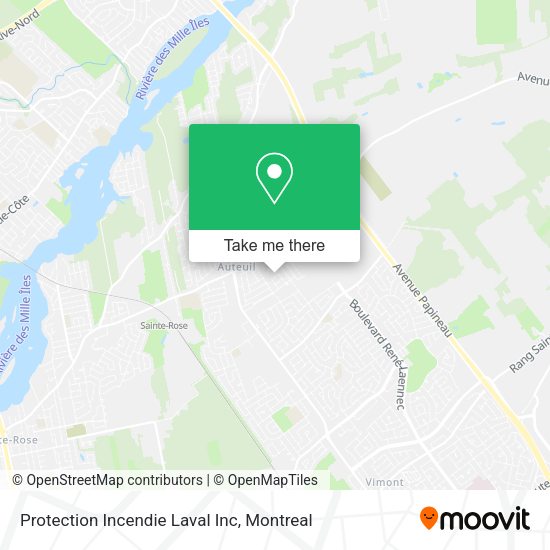 Protection Incendie Laval Inc map