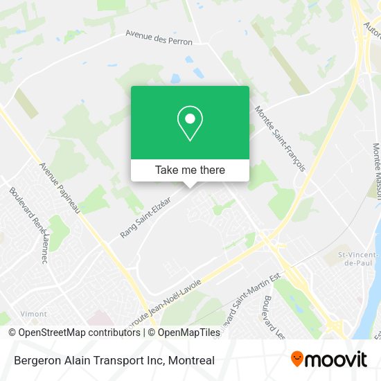 Bergeron Alain Transport Inc map