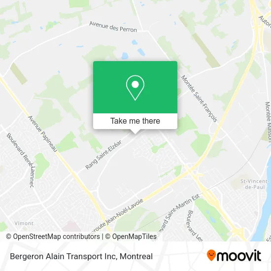 Bergeron Alain Transport Inc map