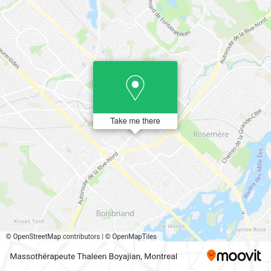 Massothérapeute Thaleen Boyajian map