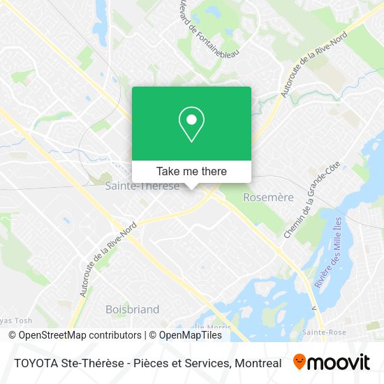 TOYOTA Ste-Thérèse - Pièces et Services map