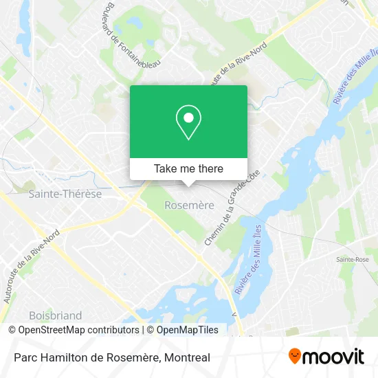 Parc Hamilton de Rosemère map