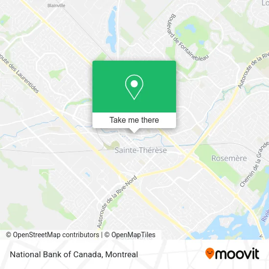 National Bank of Canada map
