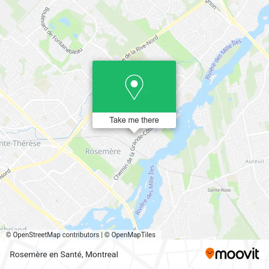 Rosemère en Santé map
