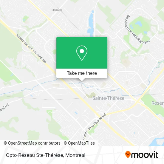 Opto-Réseau Ste-Thérèse map