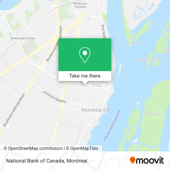 National Bank of Canada map