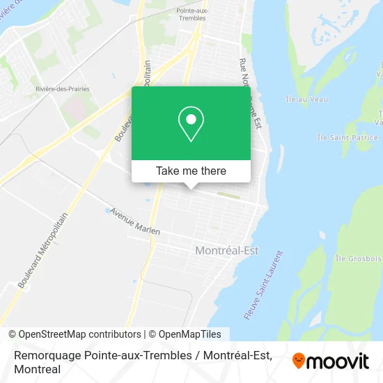 Remorquage Pointe-aux-Trembles / Montréal-Est map