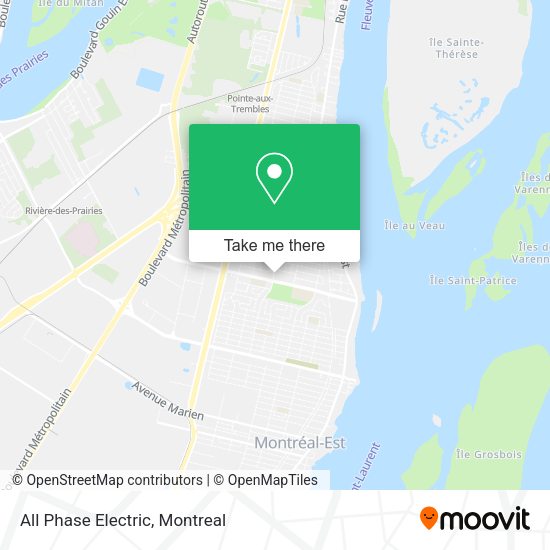 All Phase Electric map