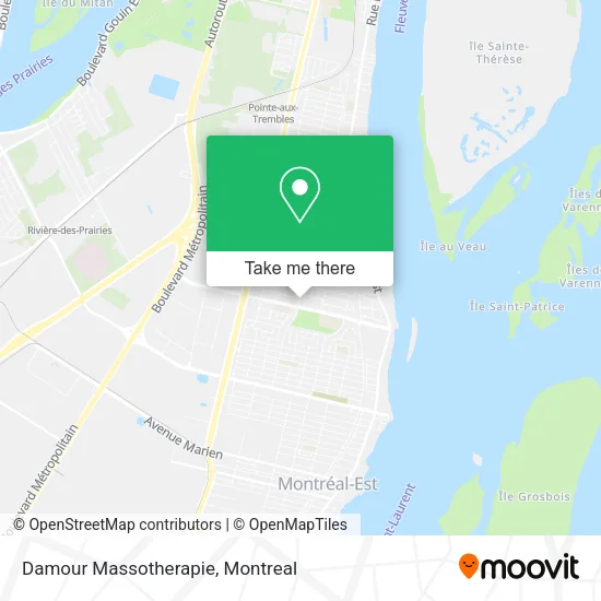 Damour Massotherapie map