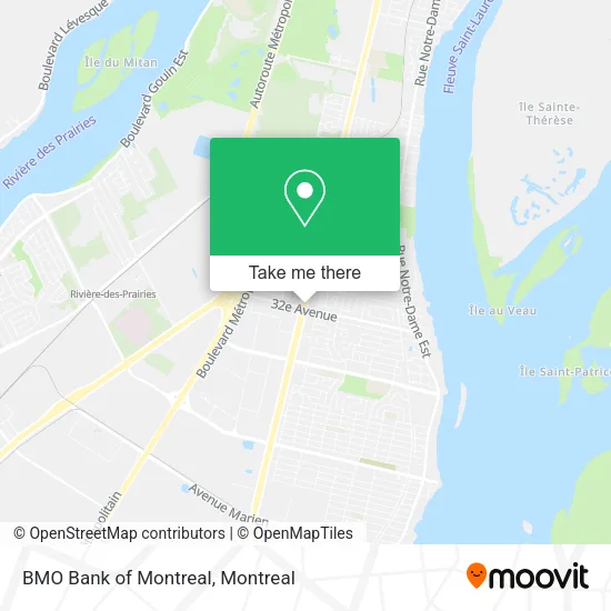 BMO Bank of Montreal map