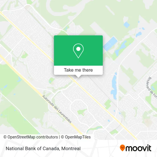 National Bank of Canada map
