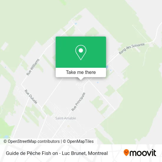 Guide de Pêche Fish on - Luc Brunet map