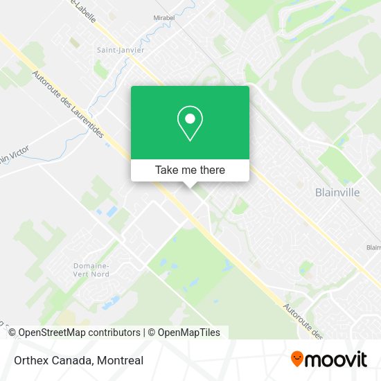Orthex Canada map