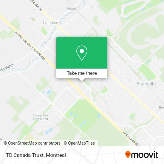 TD Canada Trust map