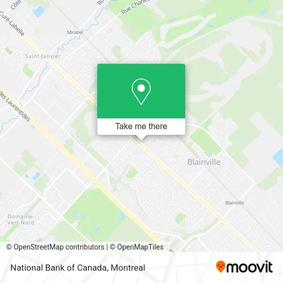 National Bank of Canada map