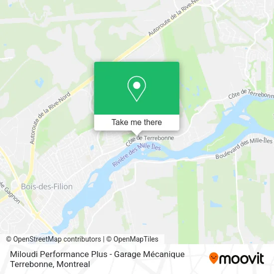 Miloudi Performance Plus - Garage Mécanique Terrebonne map