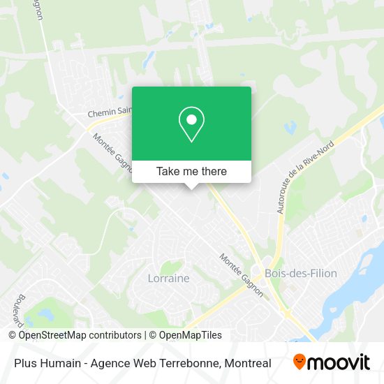 Plus Humain - Agence Web Terrebonne map