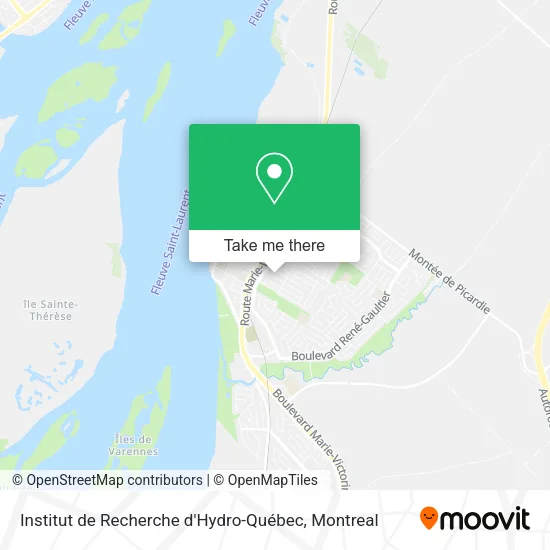 Institut de Recherche d'Hydro-Québec map