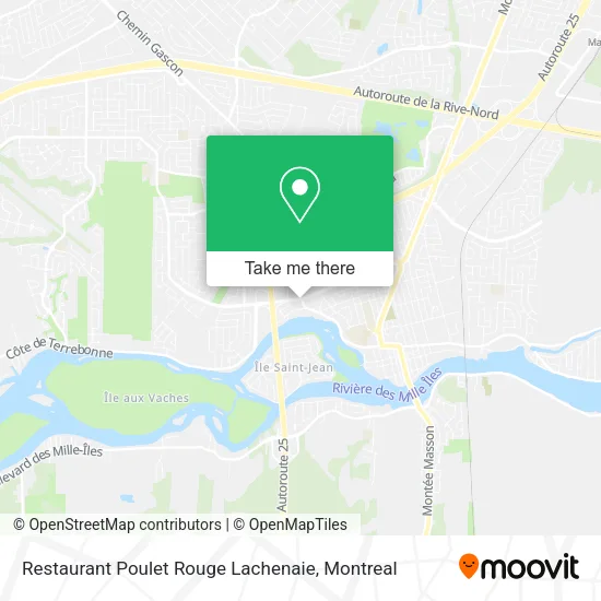 Restaurant Poulet Rouge Lachenaie map