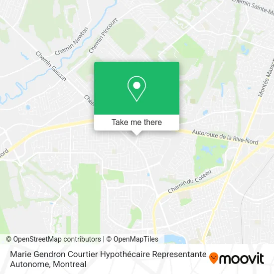 Marie Gendron Courtier Hypothécaire Representante Autonome map