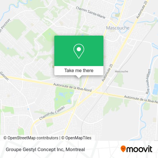 Groupe Gestyl Concept Inc map