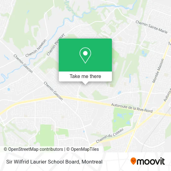 Sir Wilfrid Laurier School Board map