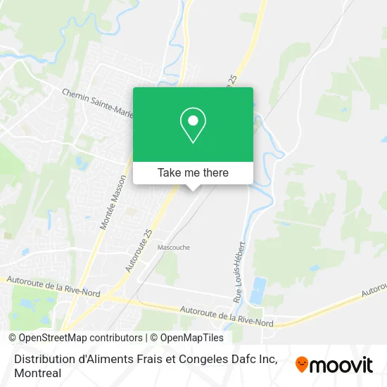 Distribution d'Aliments Frais et Congeles Dafc Inc map