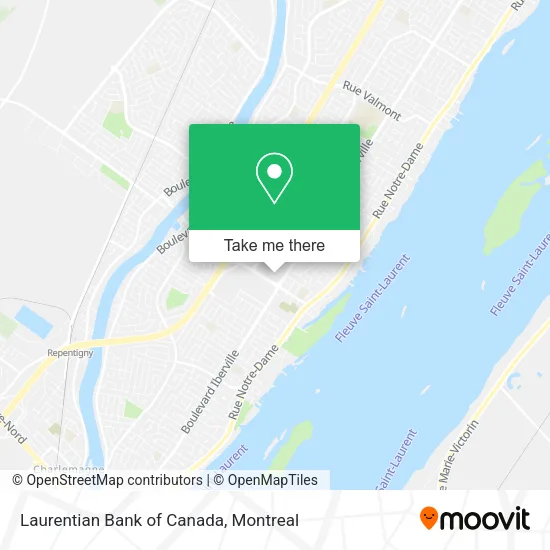 Laurentian Bank of Canada map