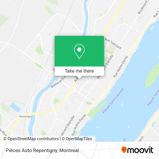 Pièces Auto Repentigny map