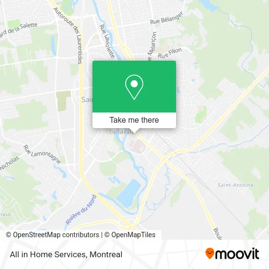 All in Home Services map
