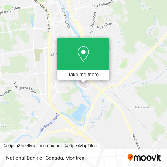 National Bank of Canada map