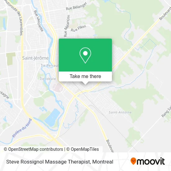 Steve Rossignol Massage Therapist map