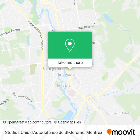 Studios Unis d'Autodéfense de St-Jérome map