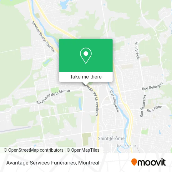 Avantage Services Funéraires map