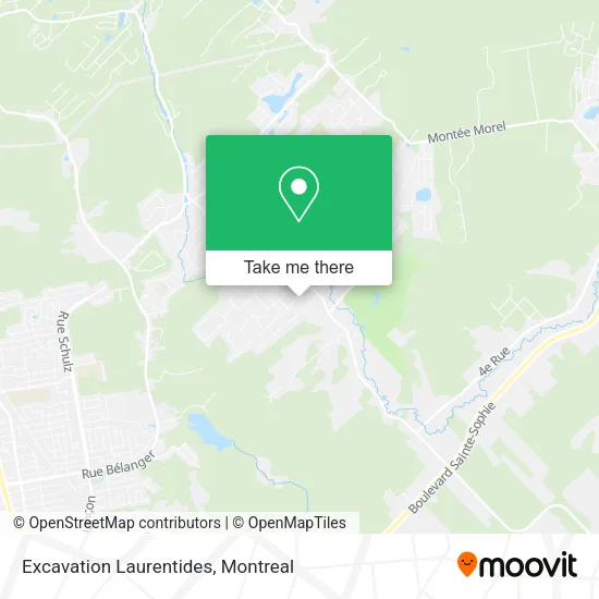 Excavation Laurentides map